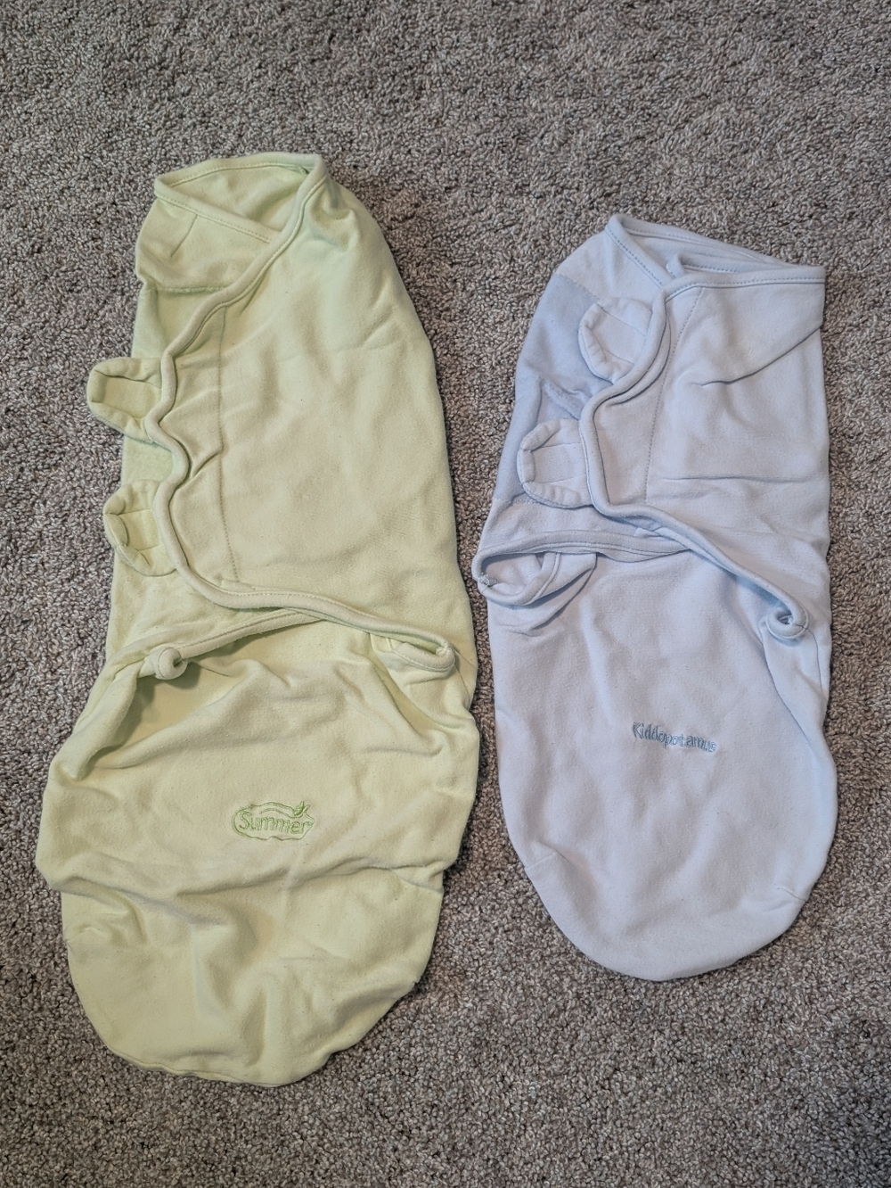 2 Newborn Baby Swaddles 100% Cotton